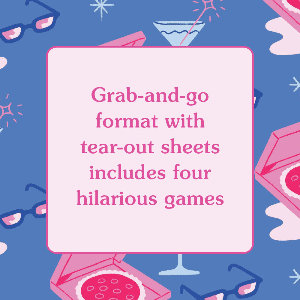 Grab-and-go format with tear-out sheets includes four hilarious games