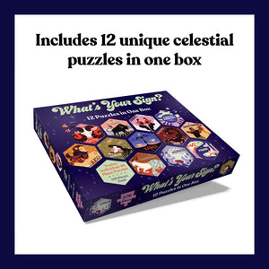 Includes 12 unique celestial puzzles in one box