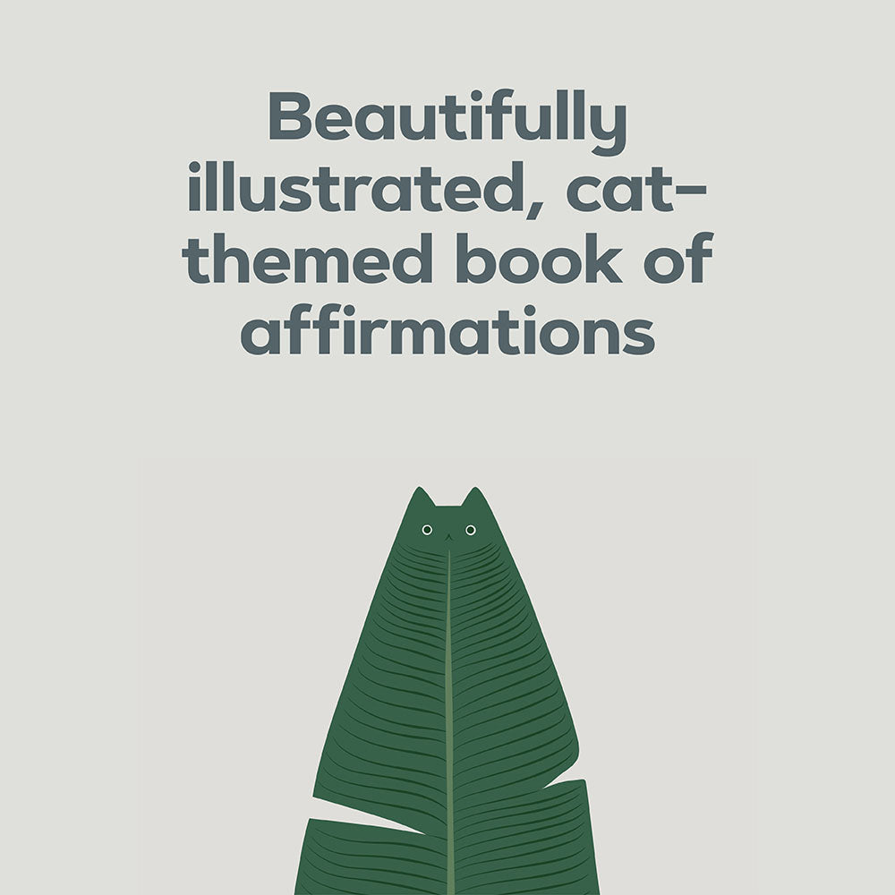 Beautifully illustrated cat-themed book of affirtamtions