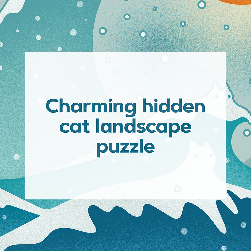 Charming hidden cat landscape puzzle