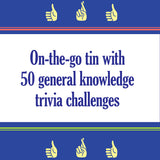 On-the-go tin with 50 general knowledge trivia challenges