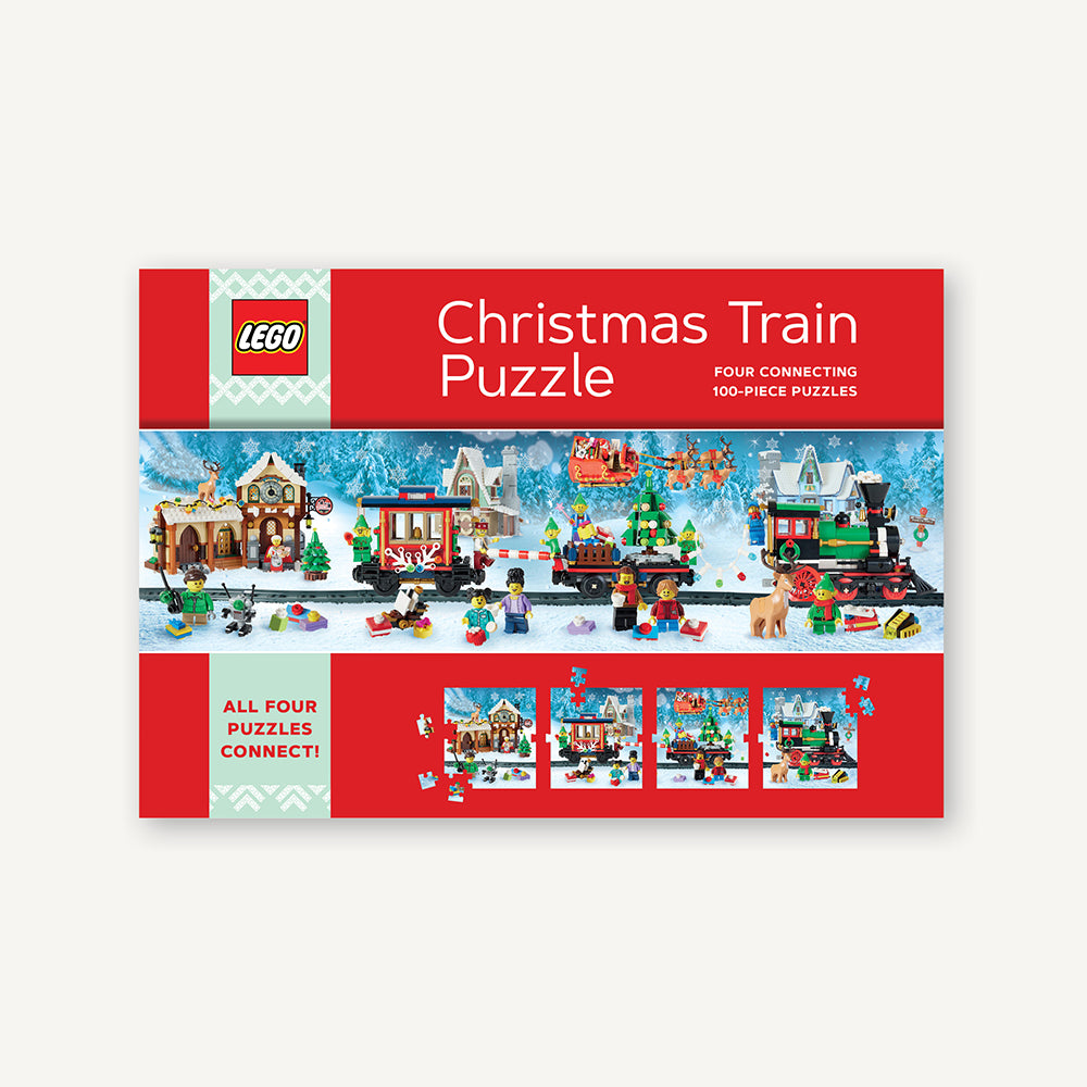 LEGO Christmas Train Puzzle Chronicle Books lego-christmas-train-puzzle-chronicle-books